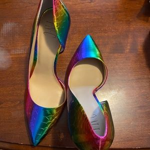 INC Kenjay D’orsay Rainbow metallic Snakeskin Pumps